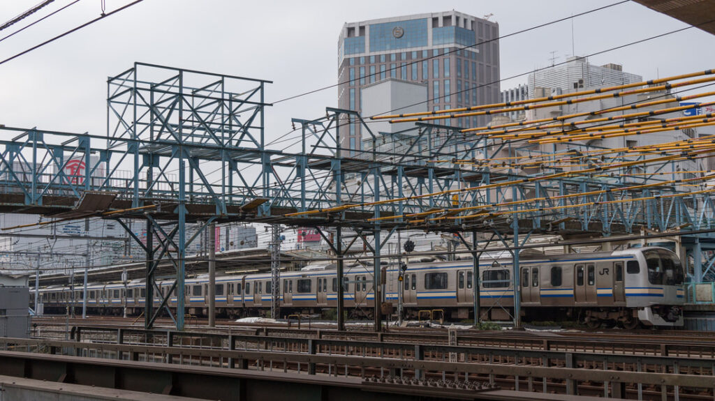 内海川跨線人道橋 光景写真